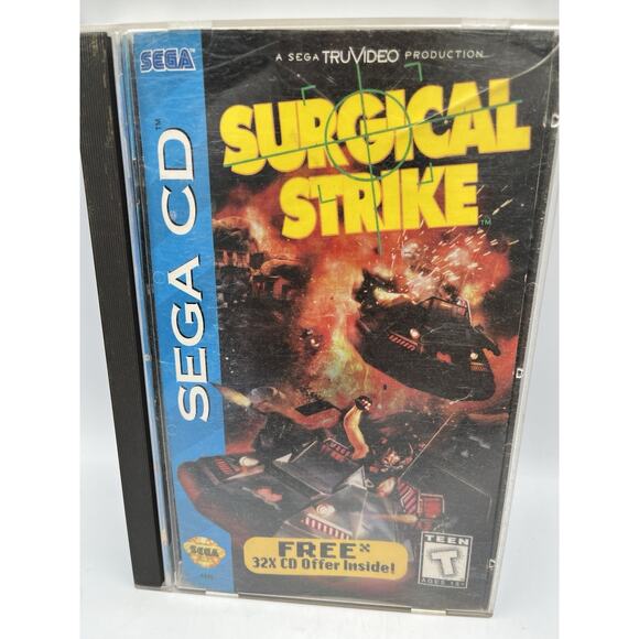 Surgical Strike-Sega CD-Perfect Disc! Complete in Box CIB W/Manual Tested - Picture 2 of 9